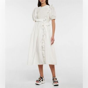 Cecilie Bahnsen - Chloé Ruffled Smocked Maxi Dress UK10 US6 Trinny Woodall